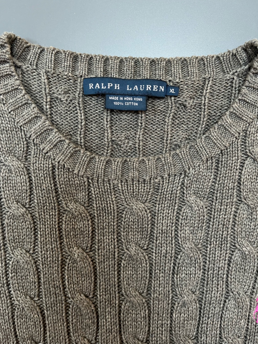 Ralph Lauren Women's Cable Knit Crewneck Sweater Size XL Academia Old Money - Picture 6 of 9